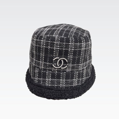 CC CC DOULBLE SIDE FLUFFY x FANTASY TWEED BLACK