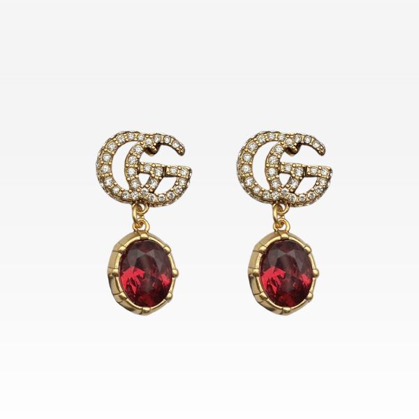 GG GG ROSE CRYSTAL DROP EARRINGS