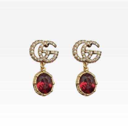 GG GG ROSE CRYSTAL DROP EARRINGS
