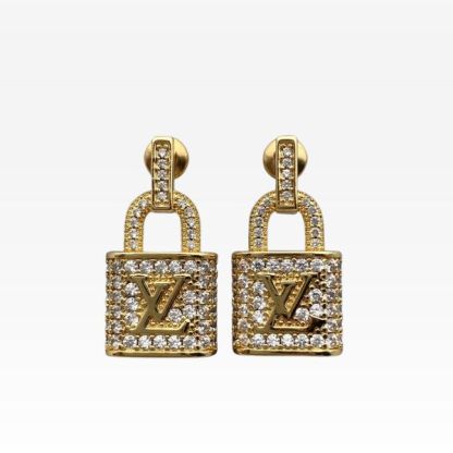 LV GOLD PADLOCK EARRINGS