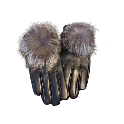 CC GLOVES FUR BLACK