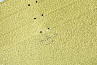 LV Pochette Felicie Monogram Empreinte Pink/ Beige/ Yellow For Women,  Shoulder And Crossbody Bags 21cm/8.3in LV M81359