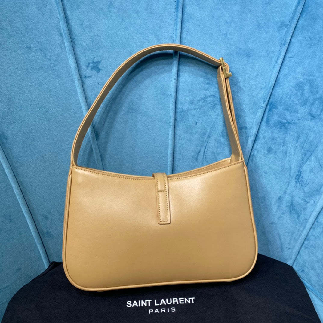 YSSL Le 5 À 7 Hobo Bag In Smooth Beige For Women 9in/23cm YSL  6572282R20W9832