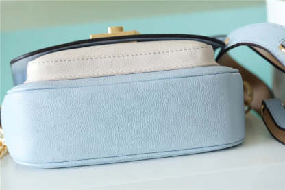 LV Lockme Tender Light Blue For Women, Women’s Handbags, Shoulder And Crossbody Bags 7.5in/19cm LV