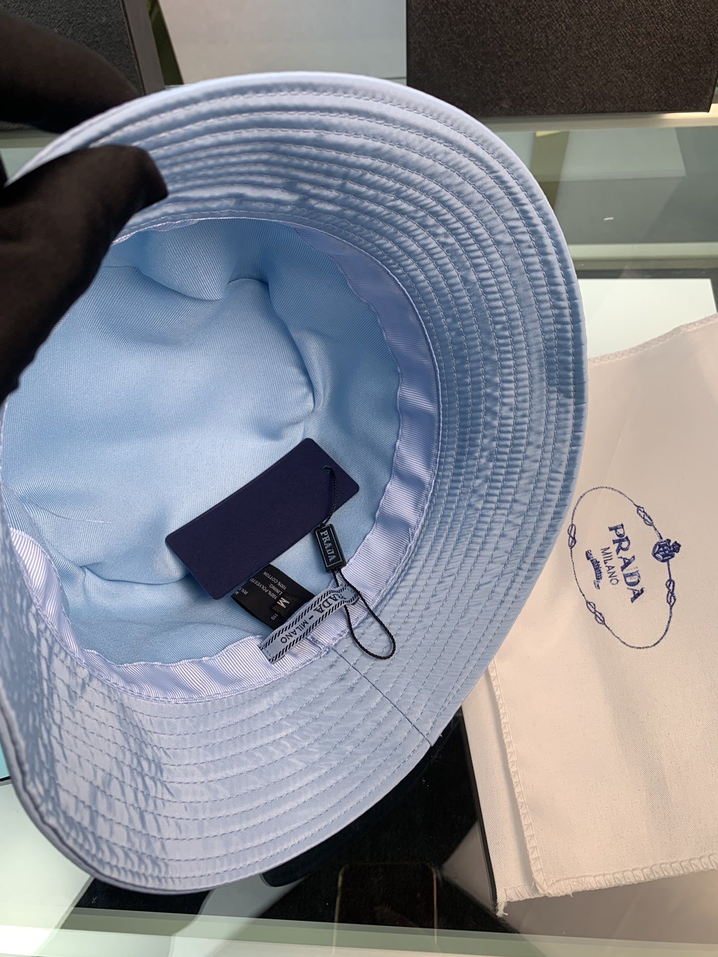 PD RENYLON BUCKET HAT LIGHT BLUE