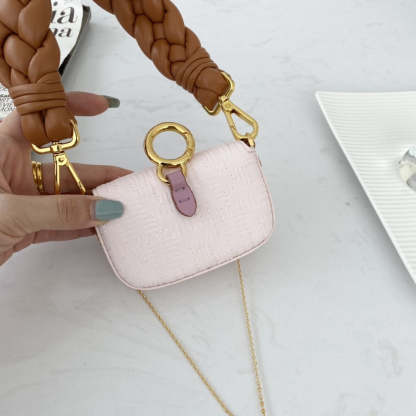 FI Nano Baguette Maxi Handle Pink and Brown Bag For Woman 6.5cm/2.5in