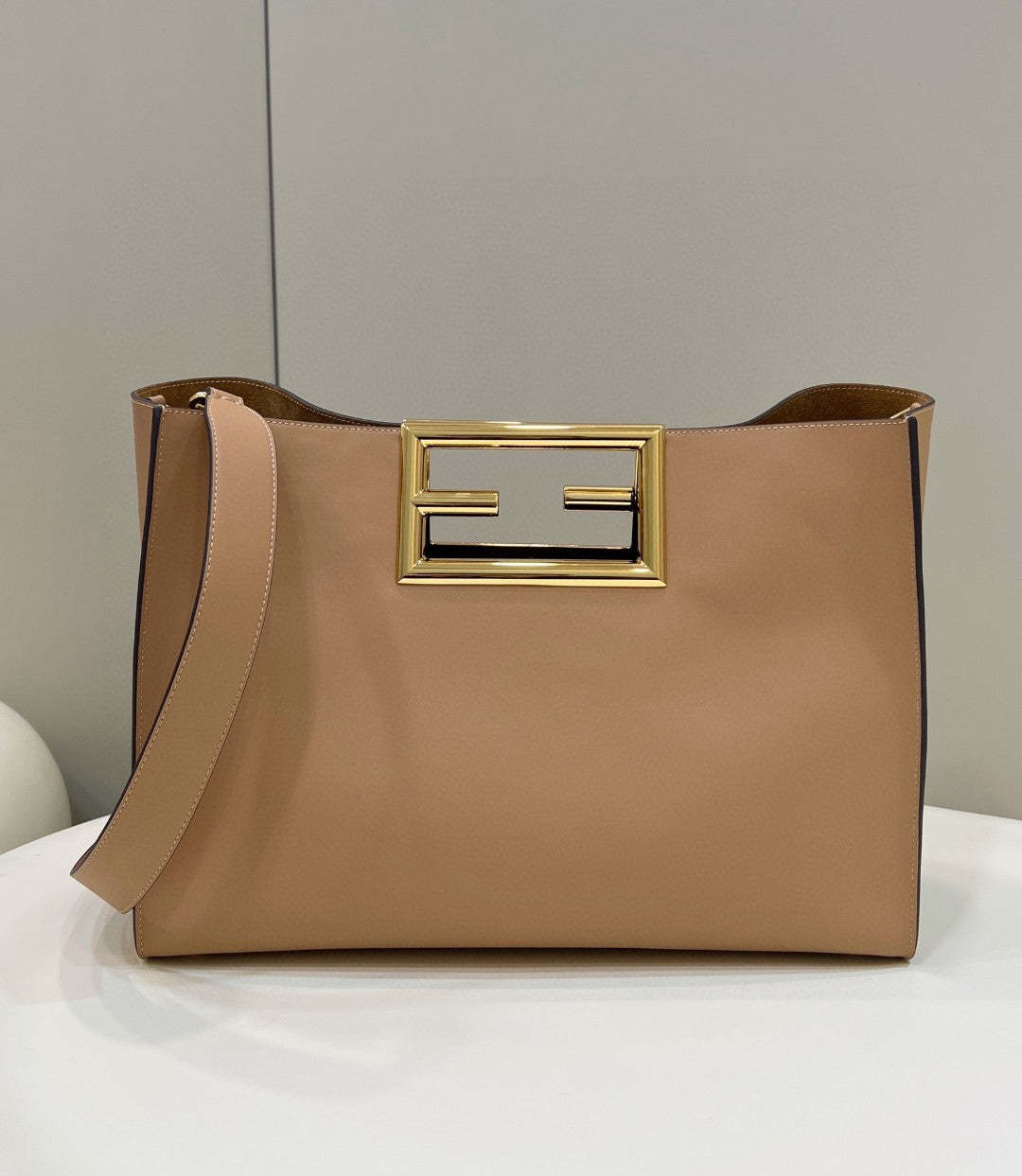FI Way Medium Beige Bag For Woman 29.5cm/11.5in