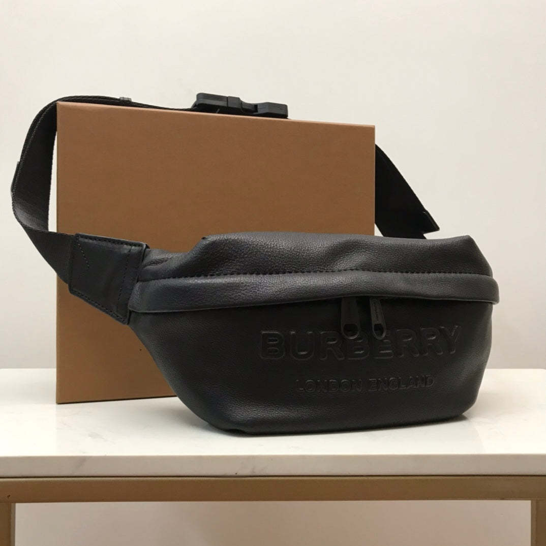 BB Sonny Logo-Embossed Belt Bag Black For Men, Bags 12.2in/31cm