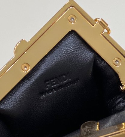 FI First Mini Black Mink Bag For Woman 11.5cm/4in