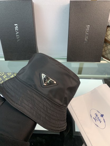 PD RE NYLON BUCKET HAT SLIVER BLACK