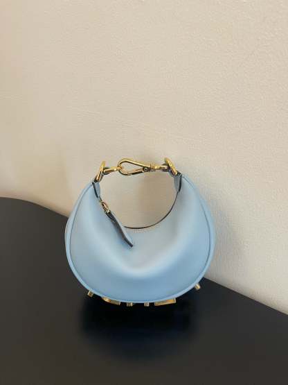 FI Nano FIgraphy Blue For Women, Women&#8217;s HandBags 6.7in/17cm FF 7AS089