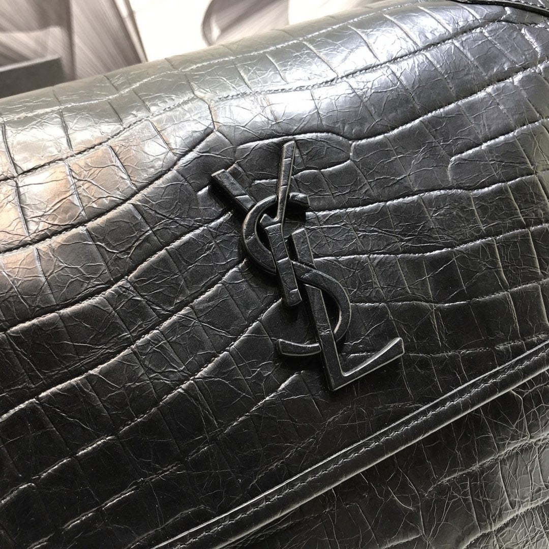 YSSL Niki Medium Chain BagIn-Embossed Black For Women 11in/28cm YSL 6331501K00U1000