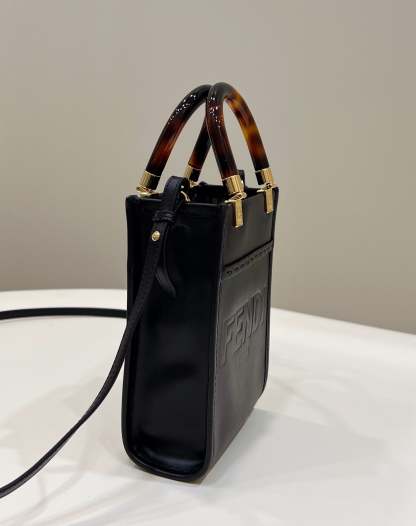 FI Sunshine Shopper Black Mini Bag For Woman 13cm/5in