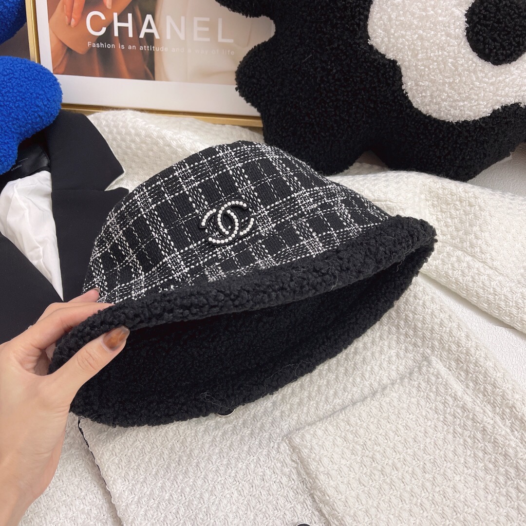CC CC DOULBLE SIDE FLUFFY x FANTASY TWEED BLACK