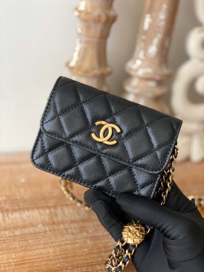Chanel Clutch With Chain Black For Women, Women&#8217;s Bags 4.8in/12.3cm AP2857 B08447 94305