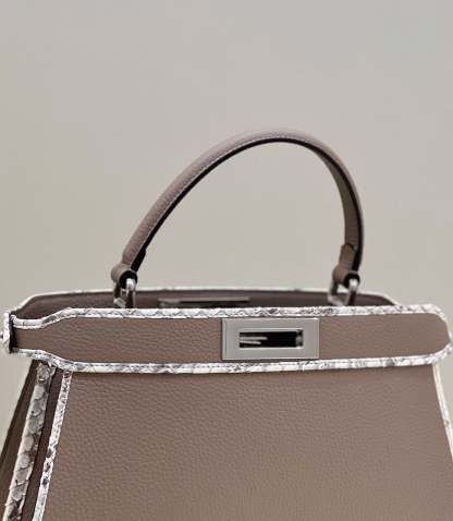 FI Peekaboo ISeeU Medium Greige For Women, Women&#8217;s Handbags, Shoulder Bag 13.1in/33.5cm FF