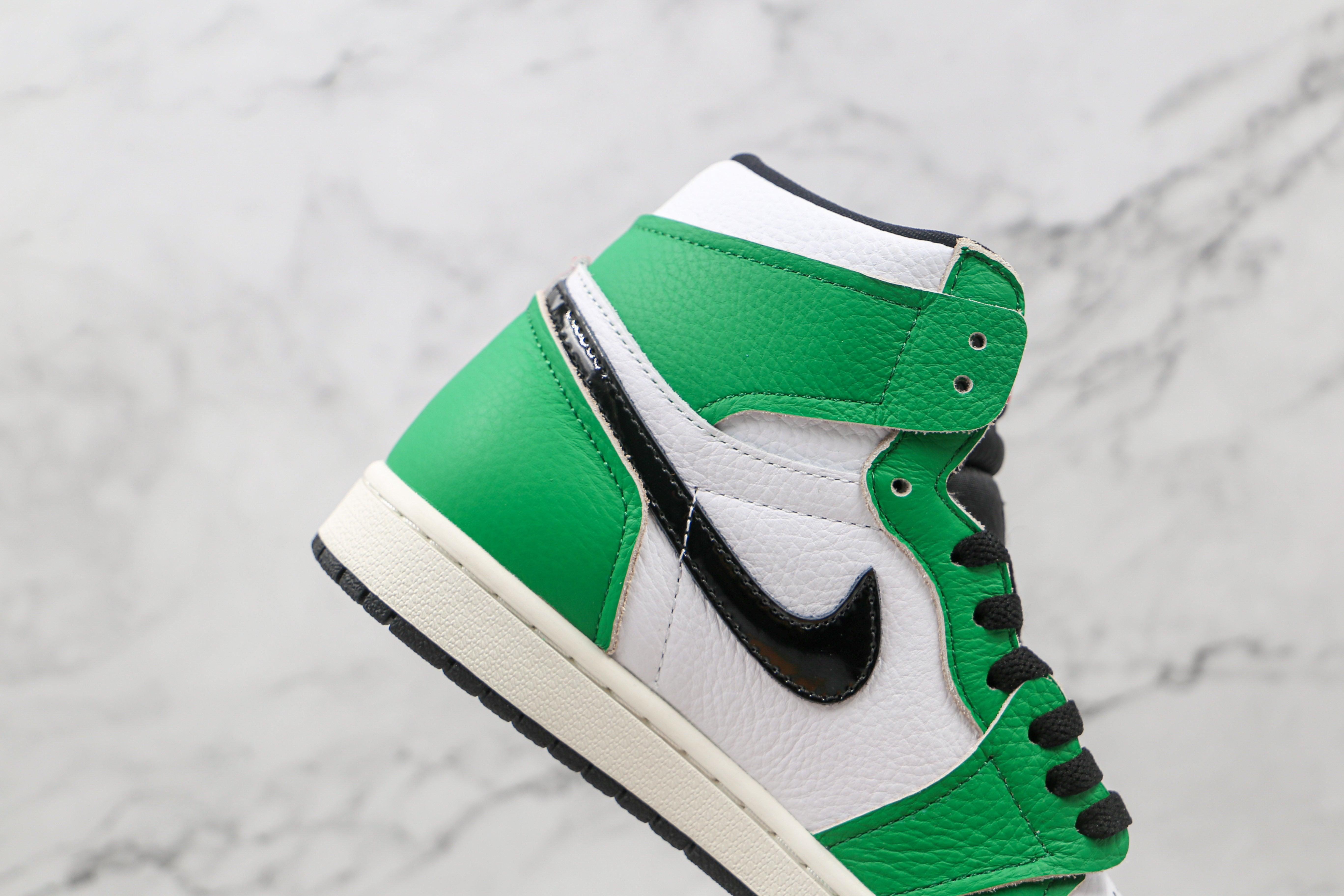 Designer GREEN Jordan 1 High Q ( Customs And Box ), Jordan 1 Sneakers Active