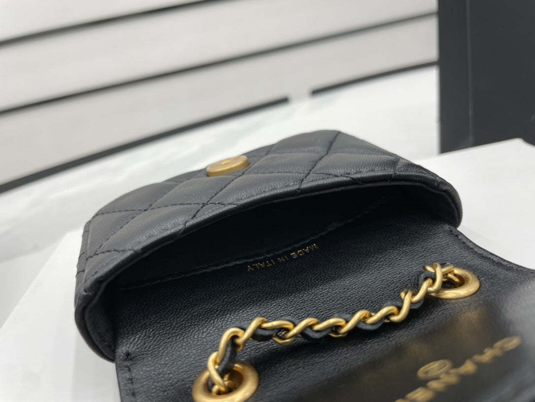 ChanelMini Flap Bag Black For Women, Women&#8217;s Bags 3.5in/9cm