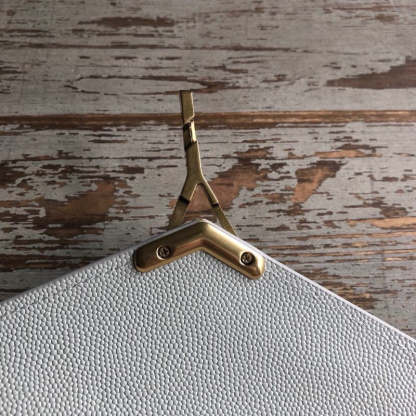 YSSL Cassandra Flap-Front Crossbody Bag White For Women 8.7in/22cm YSL 