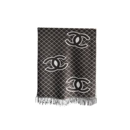 CC CASHMERE SHEARLING SCARF BLACK