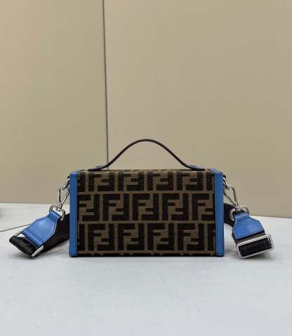 FI Mon Baguette Soft Trunk Brown and Blue Bag For Woman 21.5cm/8.5in