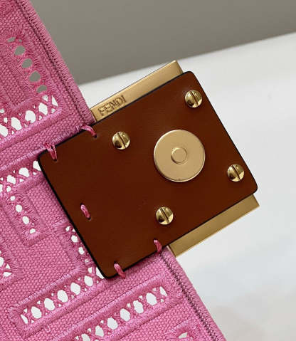 FI Baguette Pink with Embroidery Small Bag For Woman 21cm/8in