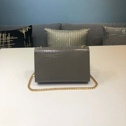 YSSL Kate Small Chain Bag With Tassel In Embossed Green For Women 7.8in/20cm YSL 