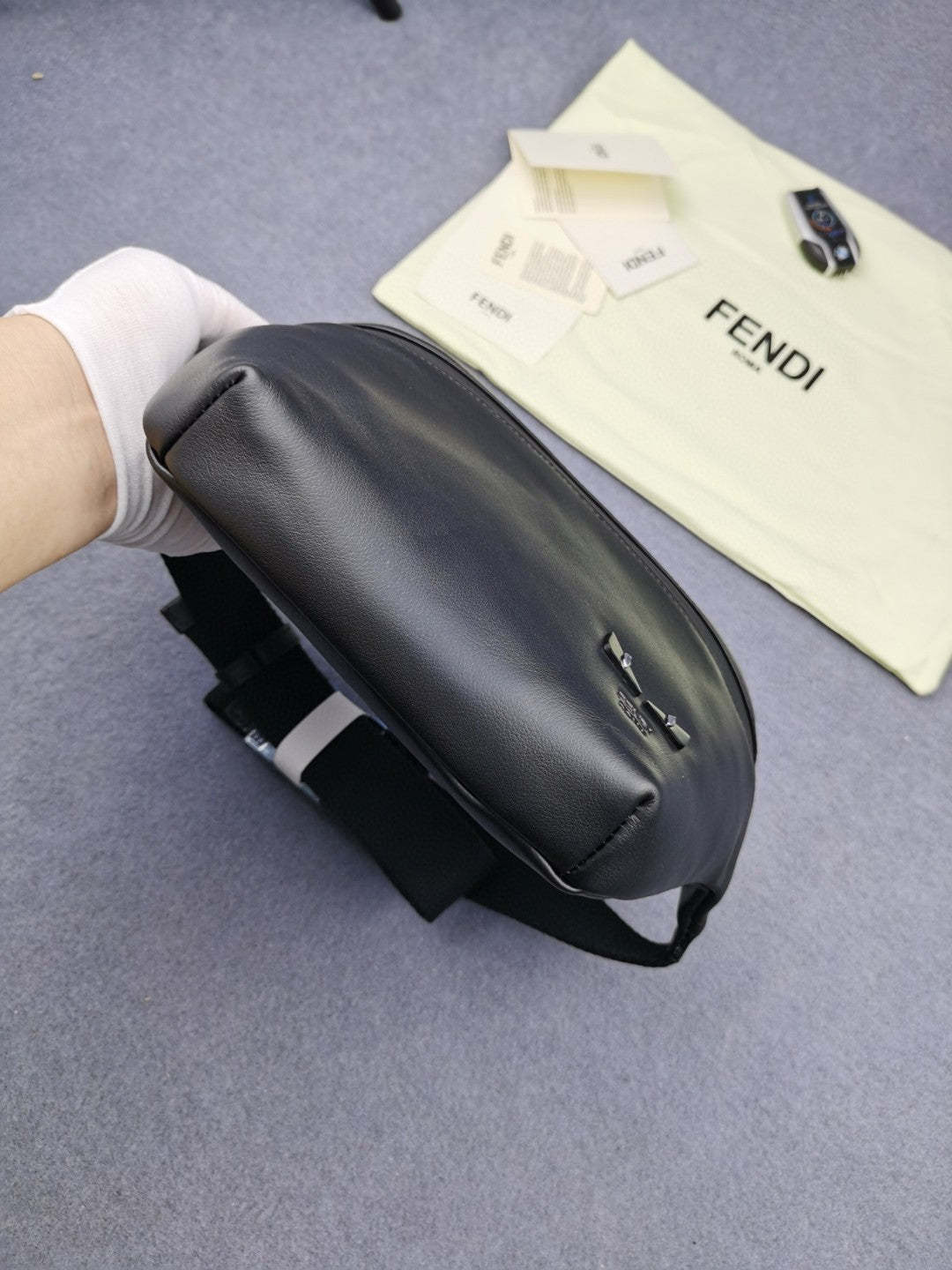 FI Little Monster Belt Bag Black For Men, Men&#8217;s Bags 7.9in/20cm FF