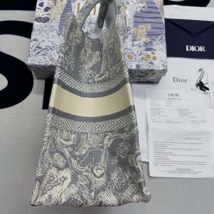 DI Small Book Tote Grey, For Women, Women’s Handbags 26.5cm/10.5in CD