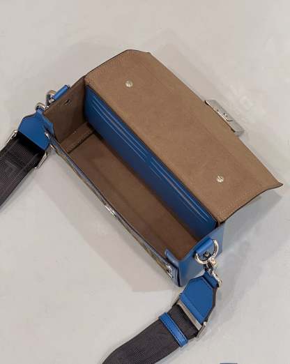 FI Mon Baguette Soft Trunk Brown and Blue Bag For Woman 21.5cm/8.5in