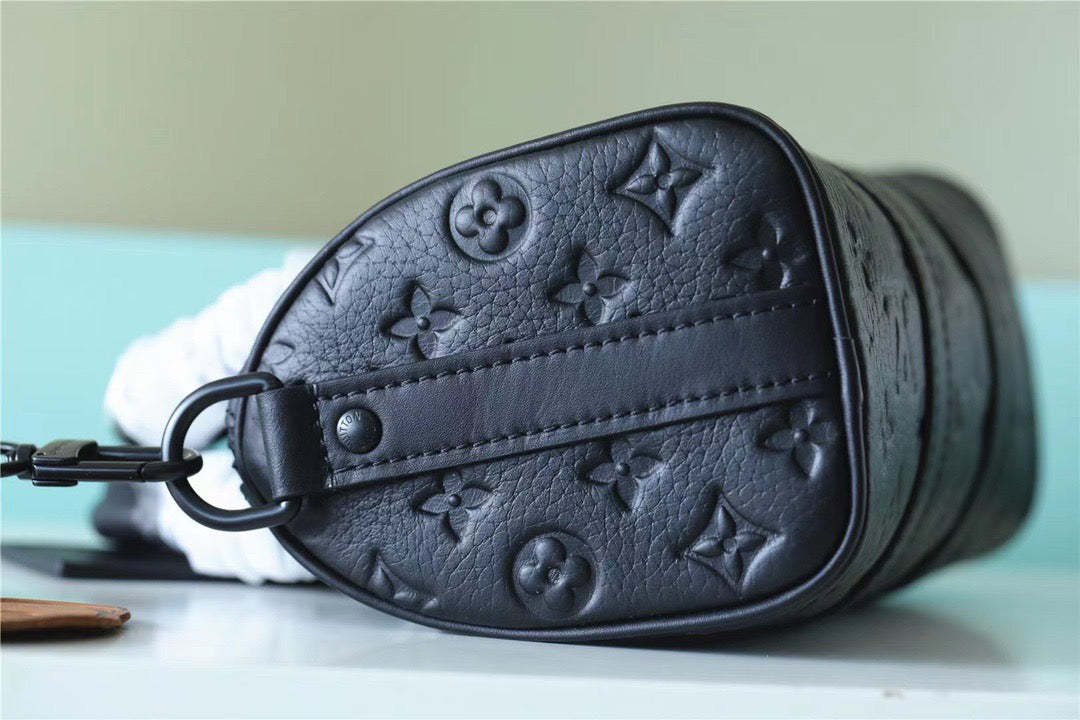 LV Nano Speedy Monogram Empreinte Black For Women, Women’s Bags, Shoulder And Crossbody Bags 6.3in/16cm LV 