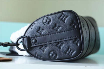 LV Nano Speedy Monogram Empreinte Black For Women, Women’s Bags, Shoulder And Crossbody Bags 6.3in/16cm LV 