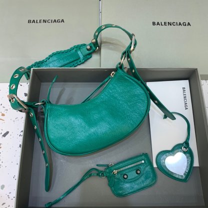 Balen Le Cagole XS Shoulder Bag In Green, For Women,  Bags 10.2in/26cm