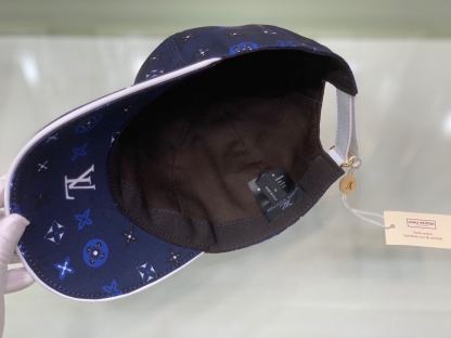 LV MONOGRAM PATTERN CAP BLUE