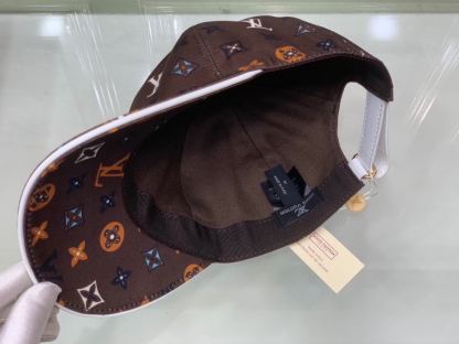 LV MONOGRAM PATTERN CAP BROWN