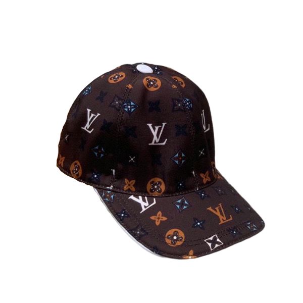 LV MONOGRAM PATTERN CAP BROWN