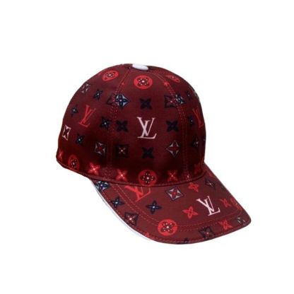 LV MONOGRAM PATTERN CAP RED
