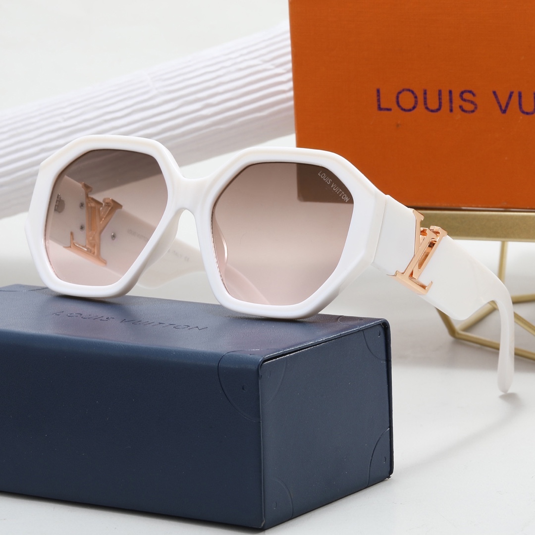 LV LV ICON ROUND GLASSES WHITE