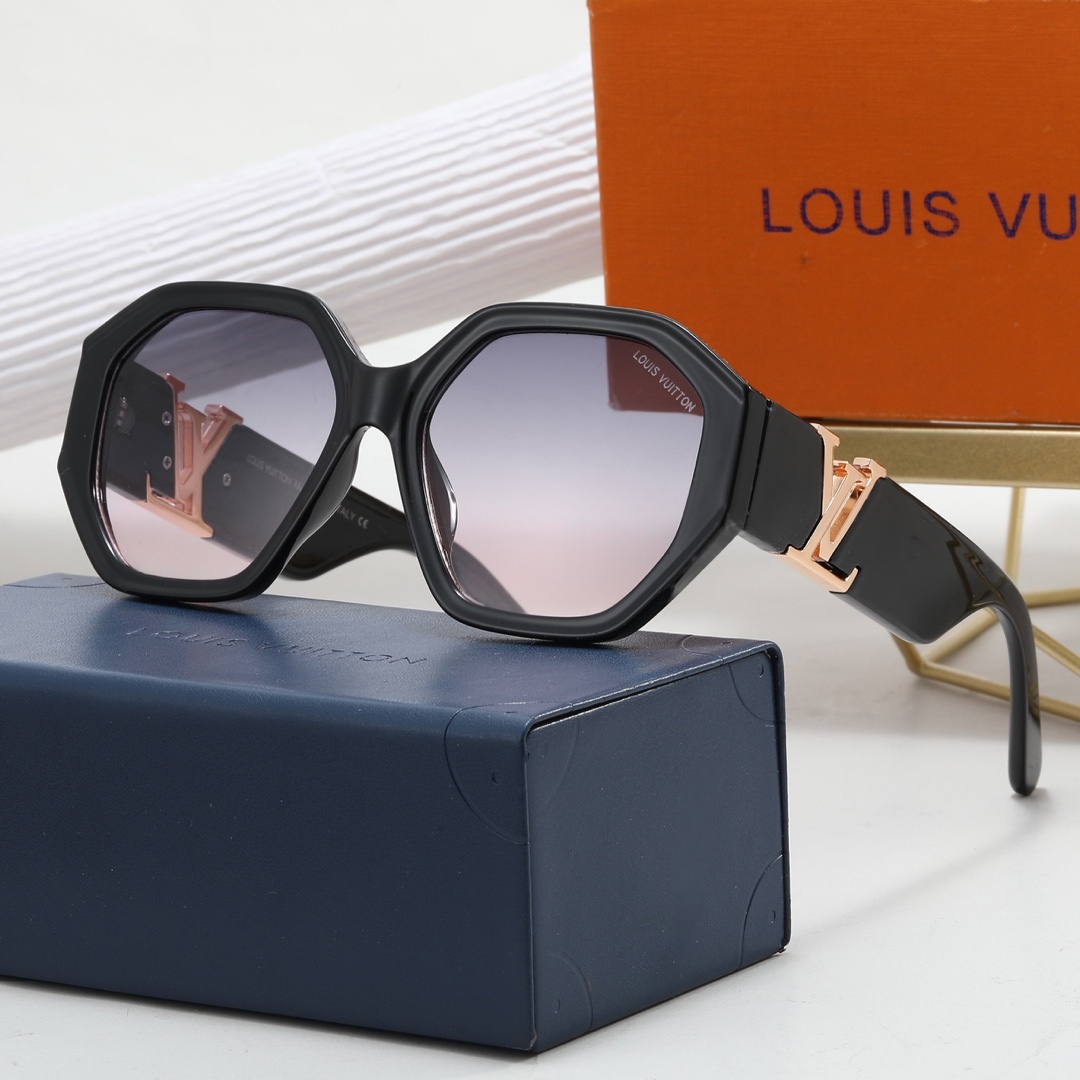 LV LV ICON ROUND GLASSES BLACK