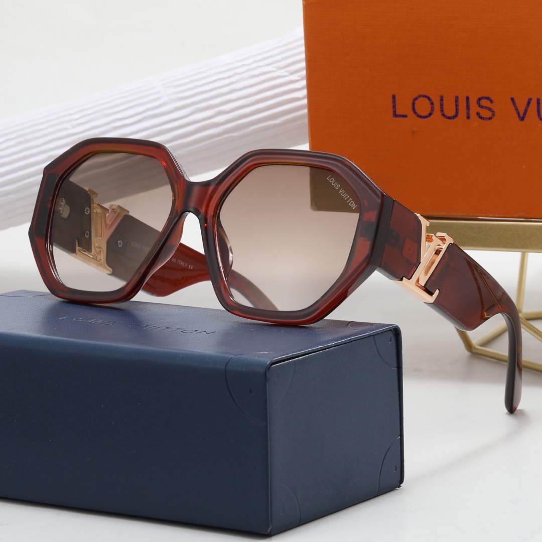 LV LV ICON ROUND GLASSES BROWN