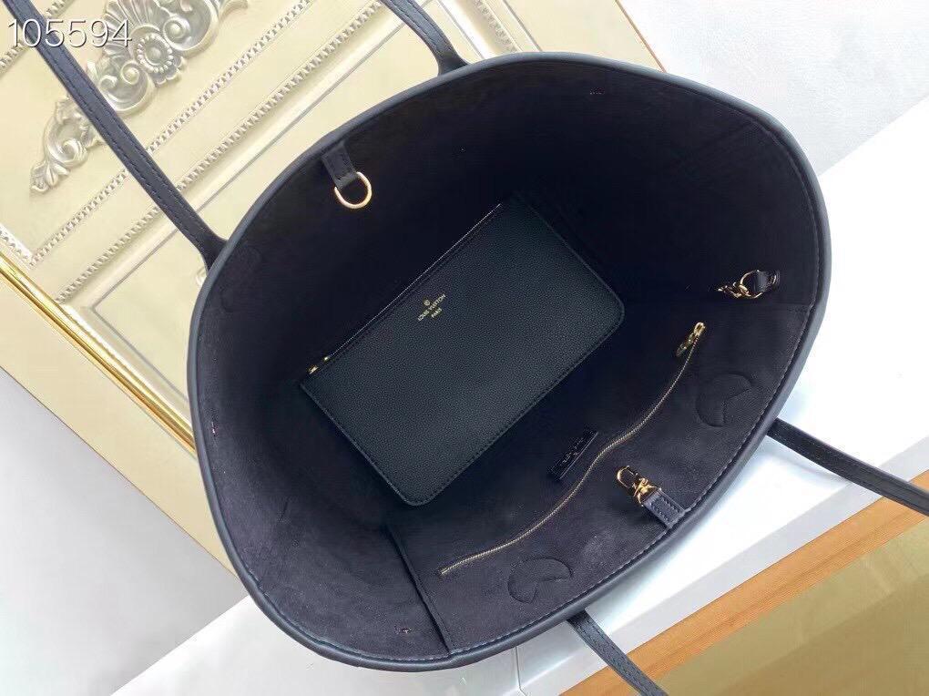 LV Neverfull MM Monogram Empreinte Black For Women,  Tote Bags 12.2in/31cm LV M46040