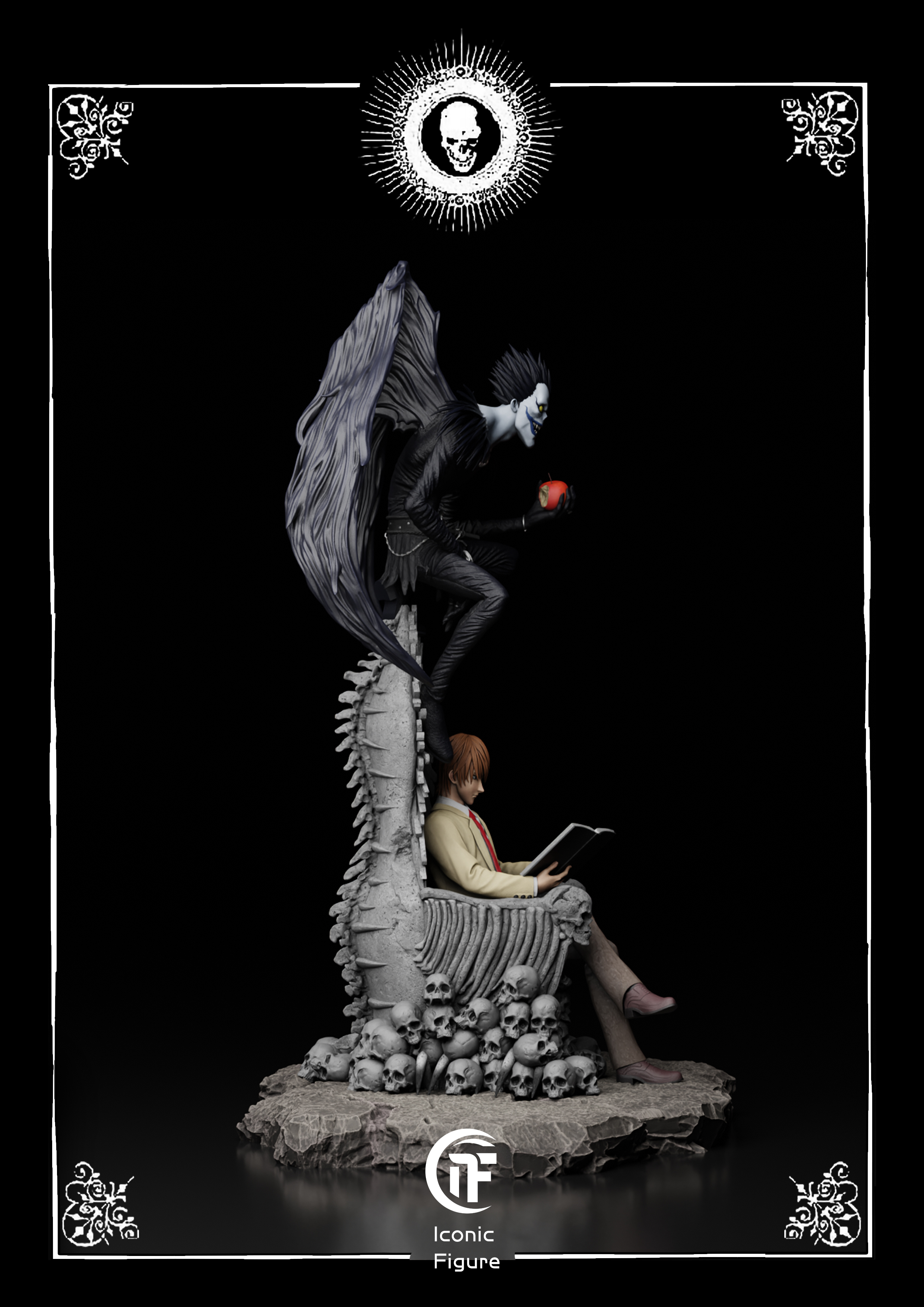 Death Note Genius Iori Yagami Duel & L 1/6 Statue GK, Pre-sale, Iconic Figure Studio