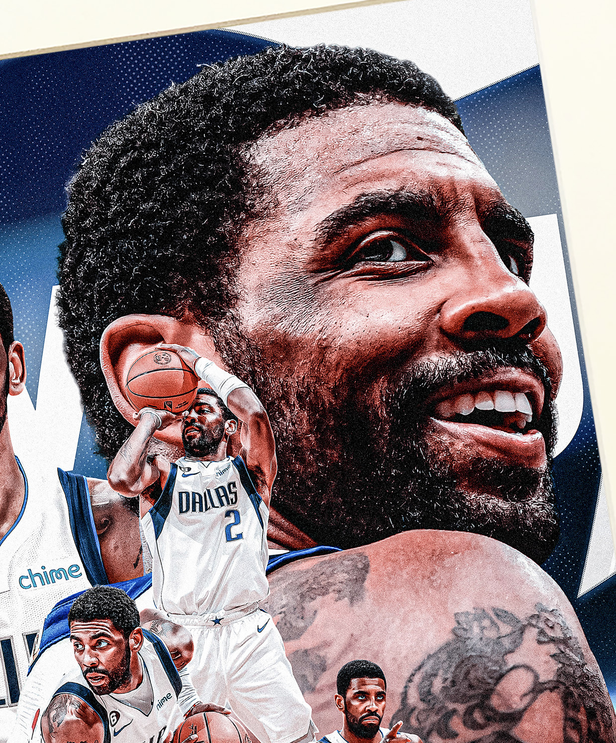 "Irving" NBA Dallas Mavericks Kyrie Irving Uncle Drew Decorative Painting, In stock, Starry Sky Studio-KWII-GK