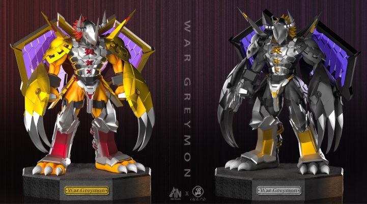 Digimon War Greymon & Black War Greymon Statue GK, AN Studio & BBSD Studio, pre-sale