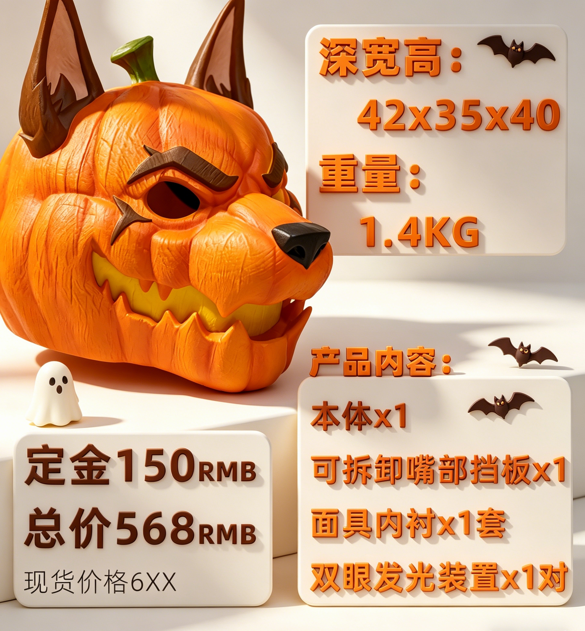 Pumpkin Mask statues cosplay props