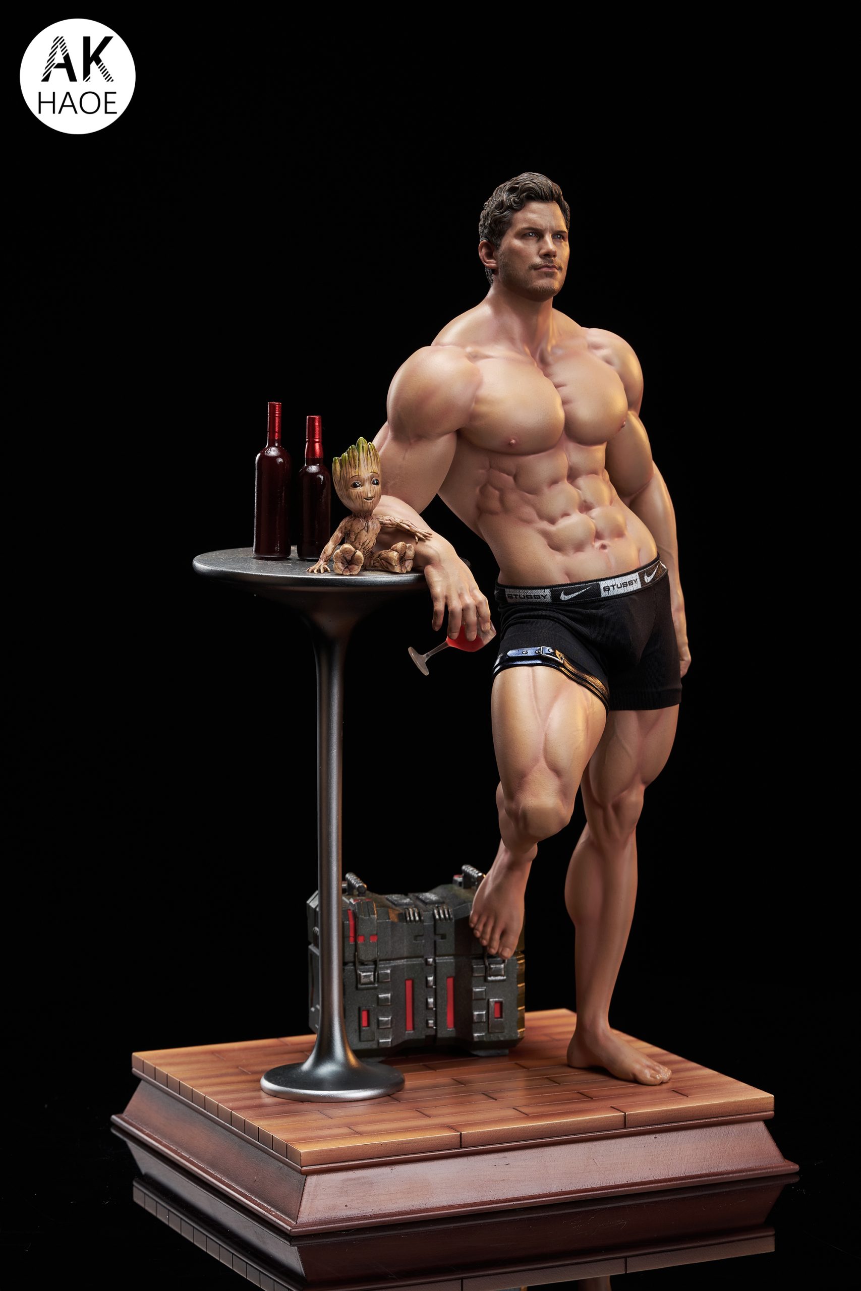 In stock-Guardians of the Galaxy Star-Lord Peter Quill. Groot  Statue (GK) (Adult 18+)- AK-HAOE Studio-KWII-GK