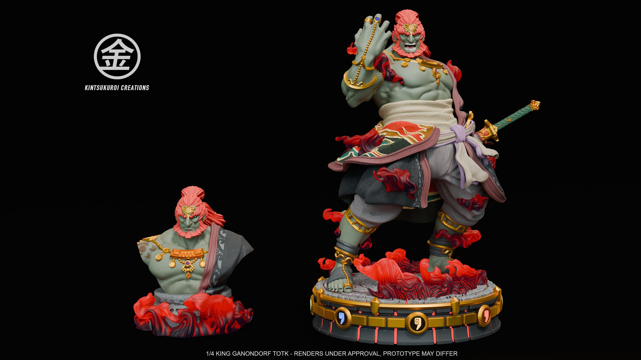 In stock-The Legend of Zelda King Ganondorf Statue(GK)-Kintsukuroi Creations Studio