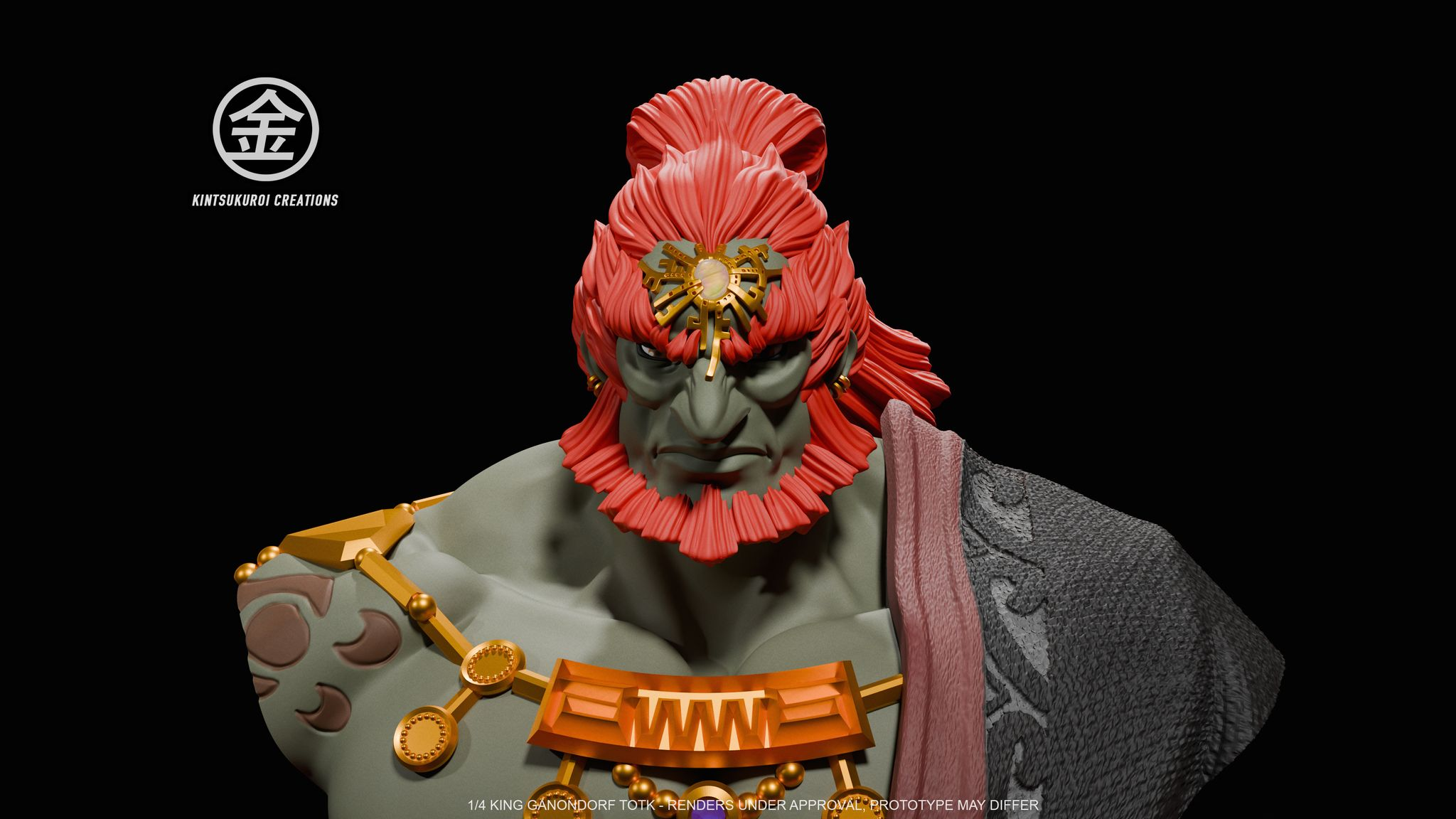 In stock-The Legend of Zelda King Ganondorf Statue(GK)-Kintsukuroi Creations Studio