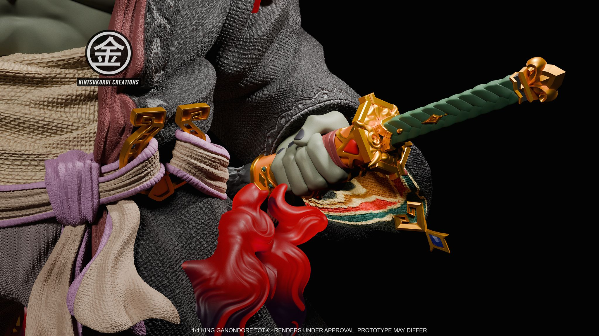 In stock-The Legend of Zelda King Ganondorf Statue(GK)-Kintsukuroi Creations Studio