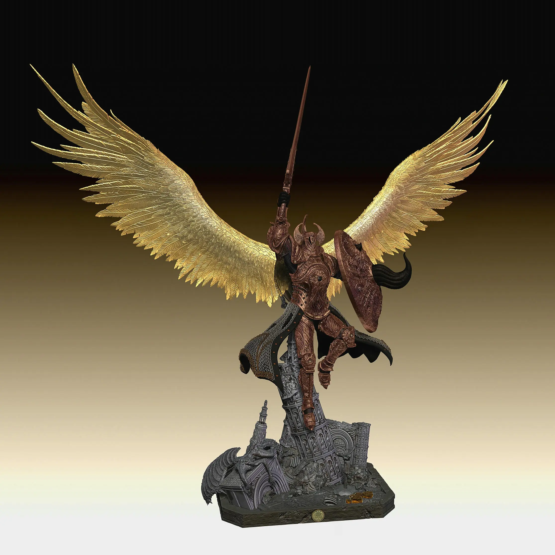 Ashes Studio - Elden Ring Crucible Knight Aspects of the Crucible Wings 2.0 Statue (GK) 